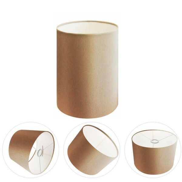 Cúpula Abajur E Luminária Cilíndrica Vivare Cp-7004 ø15x25cm - Bocal Nacional Palha