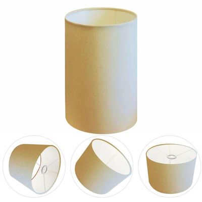 Cúpula Abajur E Luminária Cilíndrica Vivare Cp-7002 ø13x30cm - Bocal Nacional Algodão-crú
