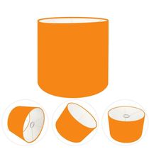 Cúpula Abajur Cilíndrica Cp-7010 ø25x25cm Laranja