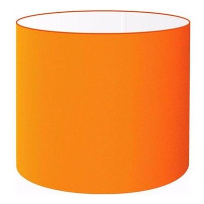 Cúpula Abajur E Luminária Cilíndrica Vivare Cp-7015 ø35x25cm - Bocal Nacional Laranja