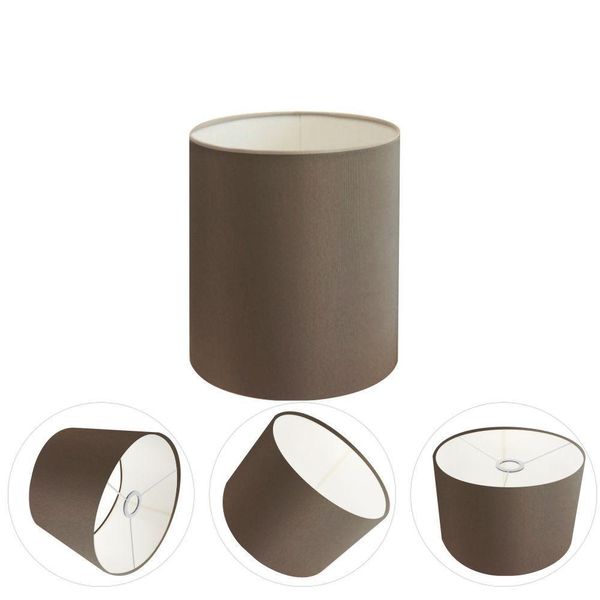 Cúpula Abajur E Luminária Cilíndrica Vivare Cp-7001 ø13x15cm - Bocal Nacional Cáqui