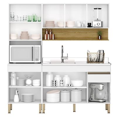 Cozinha Modulada 3 Pecas Balcao Pia 3023 Line Ktp Supremo Cp Freijo