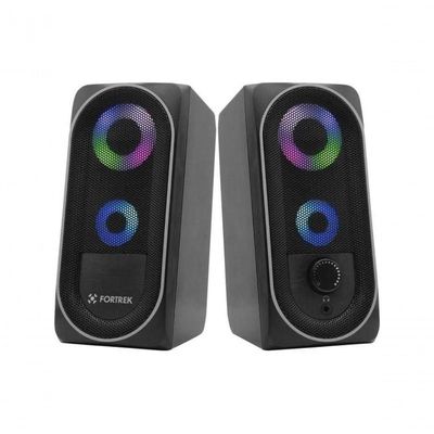 Caixa De Som Gamer Multimídia Fortrek Black Hawk Rgb Preta