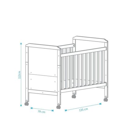 Berço Infantil Modelo Americano Cloe - Moveis Peroba Branco Brilho