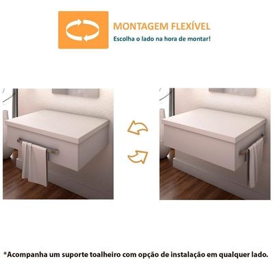 Bancada Metropole 605w 60cm Com Prateleira Nogal