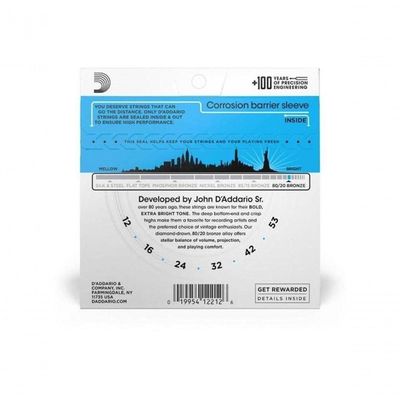 Encordoamento Violão Aço .012-.053 80-20 Bronze Ej11 D Addario