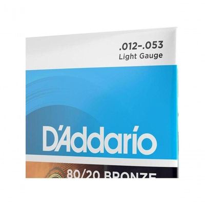 Encordoamento Violão Aço .012-.053 80-20 Bronze Ej11 D Addario
