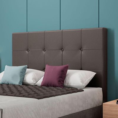 Cabeceira Estofada Casal 140 Cm Safira Corino Marrom