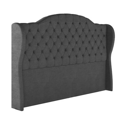 Cabeceira Estofada Casal 140 Cm Cristal Veludo Preto