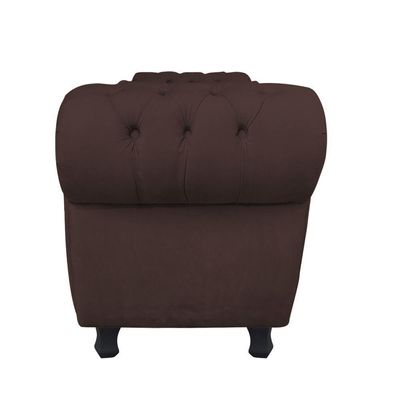 Recamier com Baú Grécia Suede Marrom Drossi