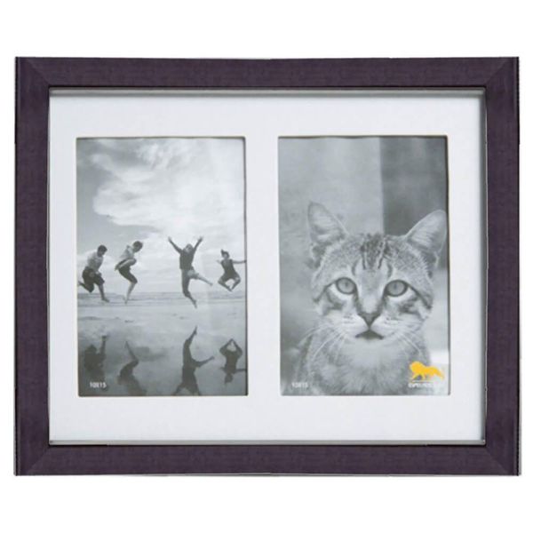 Quadro Para Fotos Allegro Duplo Horizontal Tabaco 25 X 20 Cm - 2105.27tb.le00 - Leão
