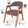 Cadeira de Jantar e Estar Living Estofada Nadja L02 Suede Rosê - Lyam Decor