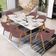 Cadeira de Jantar e Estar Living Estofada Nadja L02 Suede Rosê - Lyam Decor