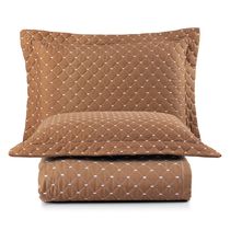Cobre Leito Prático King Dupla Face 3 Peças - Terracota - 100% Poliéster