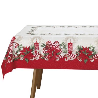 Toalha Mesa Quadrada Athenas 140x140cm Natal 120 Dohler
