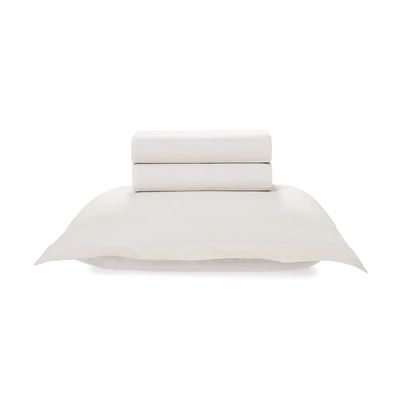 Jogo Cama Solteiro 3 Pcs Algodão 200 Fios Tom Branco Karsten