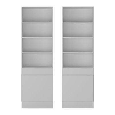 Armário/estante Escritório 2 Portas Multimóveis Mp7000 Branco Branco
