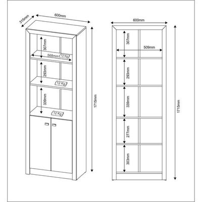 Armário Escritório Com 2 Portas Multimóveis Cr25020 Amendoa