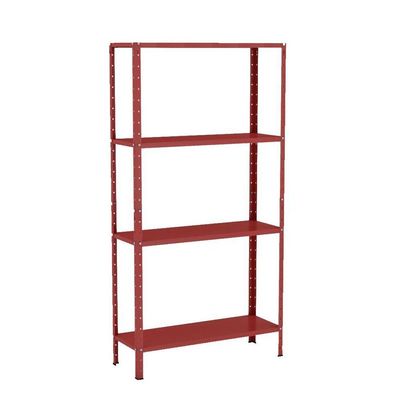 Estante Aço 4 Prateleiras Eaf006 Vermelha