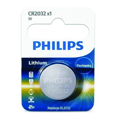 Bateria Philips Moeda Lítio Cr2032 3v Controle Alarme Unidad
