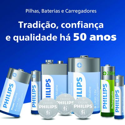 Bateria Philips Moeda Lítio Cr2032 3v Controle Alarme Unidad
