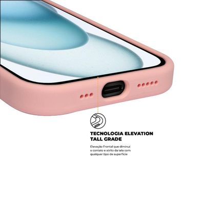 Capa para iPhone 15 - Silicon Premium Rosa - Gshield