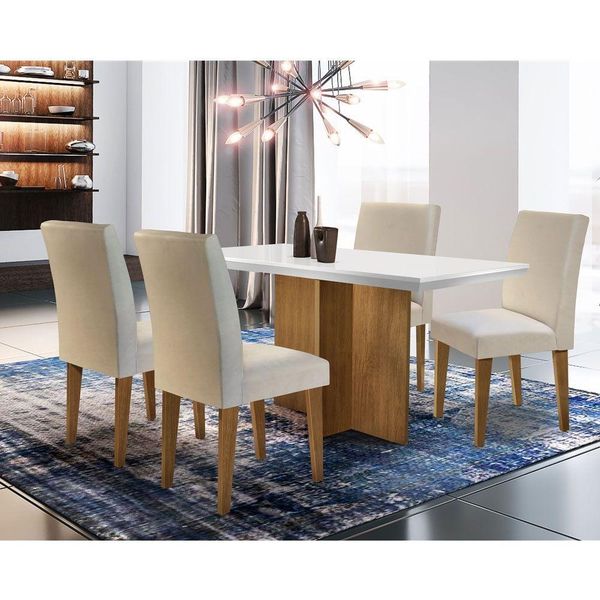 Mesa Olímpia 120cm Rufato Off White