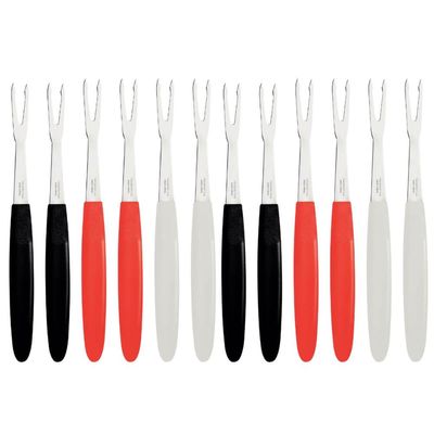 Kit 12 Garfinhos para Servir Petiscos Garfos Coloridos Tramontina Porções Aperitivos