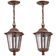 Kit 2 Luminárias de Teto Lustre Pendente Retrô Sala de Estar Grega Cristal Dital Marrom Iluminação