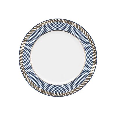 Jogo de Jantar Chá 30 Peças Porcelana Oxford Flamingo Op Art: Ouro