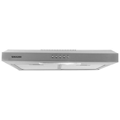 Depurador De Ar Suggar Dps161ix Slim 60cm Com 3 Velocidades Luminária Dupla Filtragem 127v Inox 127v 110V