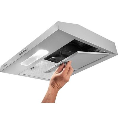 Depurador De Ar Suggar Dps161ix Slim 60cm Com 3 Velocidades Luminária Dupla Filtragem 127v Inox 127v 110V