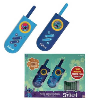 Walkie Talkie Infantil com Lanterna Stitch