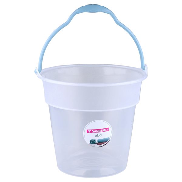 Balde Sanremo em Plástico Cristal Transparente com Alça 8L