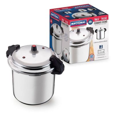 Panela De Pressão 20 Litros Profissional Com Fechamento Externo Para Cozinhar Feijão Mandioca Macarrão