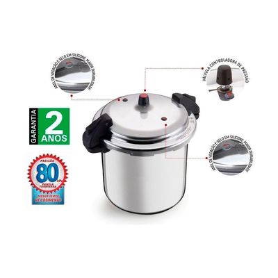 Panela De Pressão 20 Litros Profissional Com Fechamento Externo Para Cozinhar Feijão Mandioca Macarrão