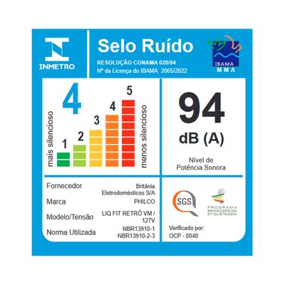Liquidificador Fit Retrô Philco Blender Vermelho 300W 220V