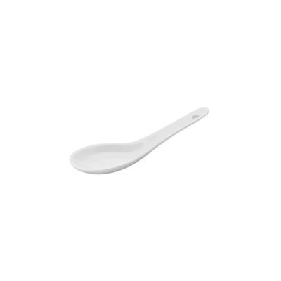 Colher Finger Food Porcelana Branca Buffet Lamen Bistro 6un