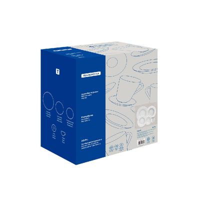 Aparelho de Jantar Tramontina Ingrid em Porcelana 20 Peças
