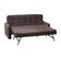 Sofá Cama Reclinável 3 Lugares Casal Com Bicama Auxiliar Madalena Matrix Suede Capuccino