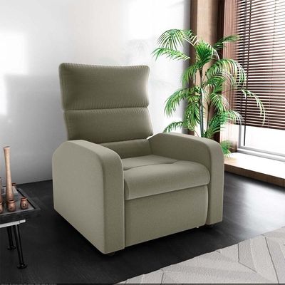 Poltrona Do Papai Reclinável Confortável Kwid Matrix Veludo Capuccino
