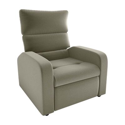 Poltrona Do Papai Reclinável Confortável Kwid Matrix Veludo Capuccino