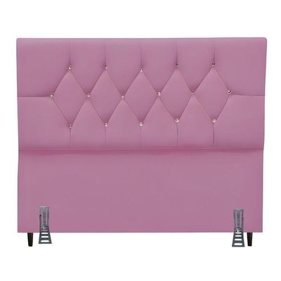 Cabeceira Para Cama Casal 140 Cm Júlia Com Frame Suede Rosa