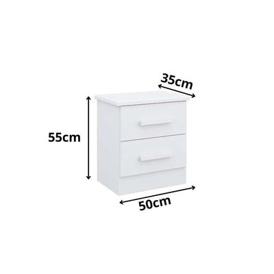 Mesa De Cabeceira 2 Portas New Athos - D Doro Castanho/off White