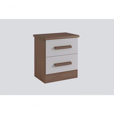 Mesa De Cabeceira 2 Portas New Athos - D Doro Castanho/off White