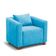 Poltrona Decorativa Helena Suede Azul Turquesa - Inova Decorações