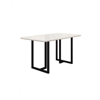 Conjunto Siena Com 4 Cadeiras E Base Goiás Bm Tubulares Off White-linho 306