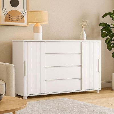 Cômoda Gaveteiro Organizador 4 Gavetas Vivace Branca