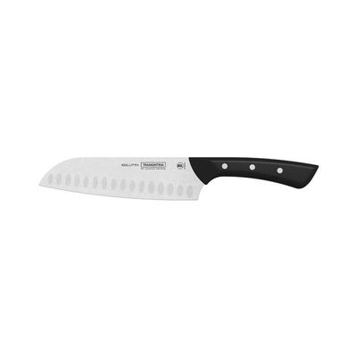 Faca Santoku Tramontina Solutta Em Aço Inox E Cabo Em Policarbonato 7" Preto