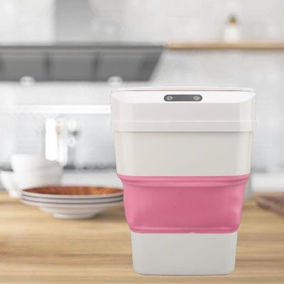Lixeira Automatica Sensor Smart Inteligente Cesto Retratil Prova D Agua Viagem Camping Rosa